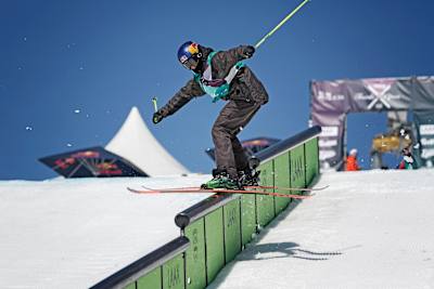 Пэдди Грэм на European Freeski Open 2014 в Лааксе, Швейцария.