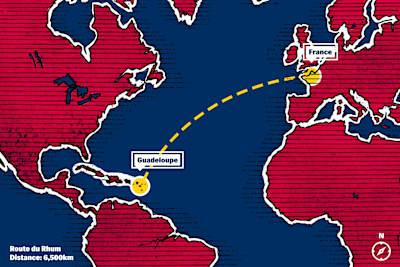 La Route du Rhum a través del Océano Atlántico
