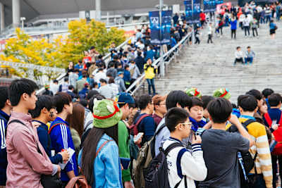 Fans at this year's Worlds in South Korea