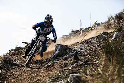 Danny Hart getting loose on the Hardline track