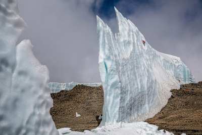 Will Gadd hooks in to some serious ice way on top of Africa.