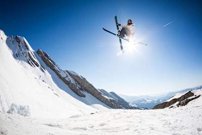 Candide Thovex cogiendo aire.