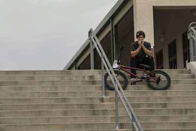 Garrett takes a moment to visualize a 21-stair