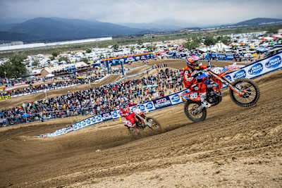 Jessy Nelson leads Marvin Musquin at Glen Helen