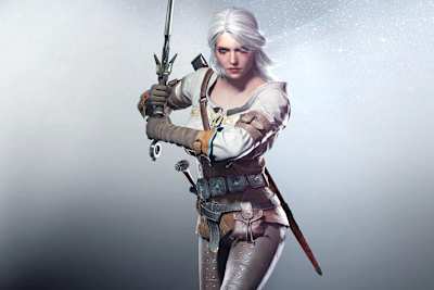 Retrato de Ciri, do game The Witcher, desenvolvido pela CD Projekt Red