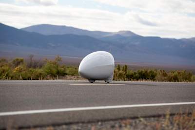 La bici Aerovelo durante il record di velocità