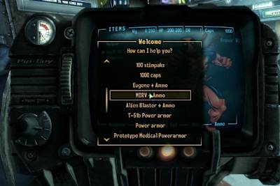 Fallout : Le add-on Pipboy Cheater pour le jeu vidéo.