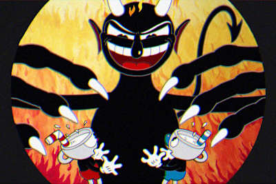 Artwork from the game Cuphead.