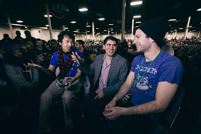 Ken is happy to put on a show for his fans