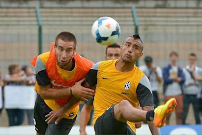 Garcia Tena e Vidal in allenamento.