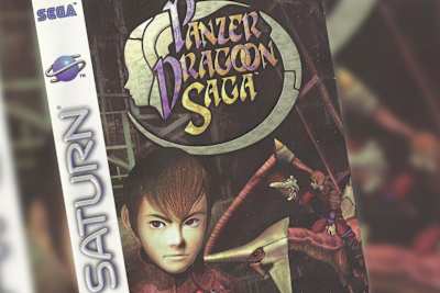Le jeu vidéo rare Panzer Dragoon Saga sur console Sega Saturn.