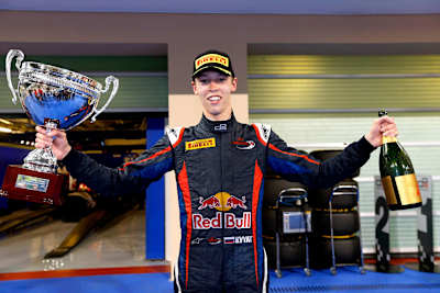 Kvyat won the GP3 title with a win in Abu Dhabi