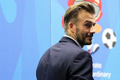 ビジネスマンとしての挑戦を始めたベッカム。スーツ姿の露出も目立つようになった