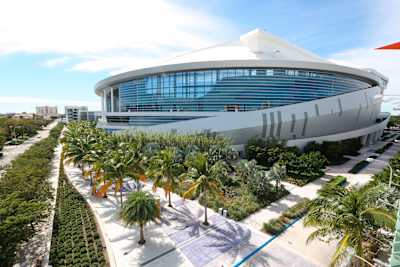 マーリンズの本拠地マーリンズ・パーク。ヤシの木が並ぶこのエリアに新スタジアムが建設される予定