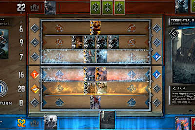 A game of Gwent in full motion