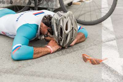 Marcelo Florentino Soares from Brasil cannot hold his emotions after the 14th stage Vladivostok at the Red Bull Trans-Siberian Extreme race.