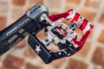 HT X2 pedals with the American flag decal