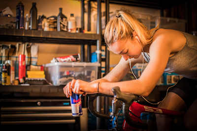 Tahnée Seagrave: Entrenando durante la pretemporada.