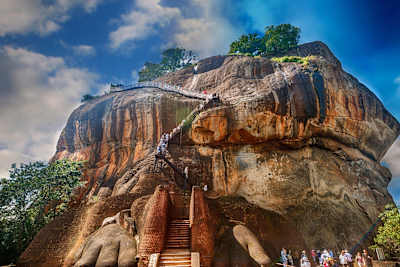 View of Sigiriya, Sir Lanka. Sigiriya is an ancient palace located in the central Matale District near the town of Dambulla