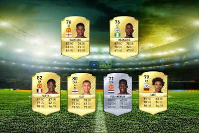 A collection of Ultimate Team cards from FIFA 17