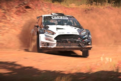 A Ford Fiesta WRC car in DiRT 4