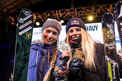 Kelly Sildaru and Lisa Zimmermann at X Games 2017