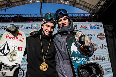 Marcus Kleveland and Mark McMorris at X Games 2017.