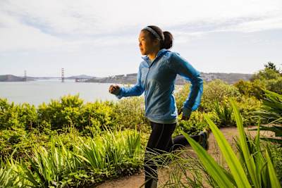 Joyce Lee runs in San Francisco