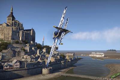 A screenshot of a plane in Red Bull Air Race: The Game