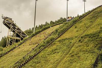 Big mountain run in Harrachov, Czech Republic