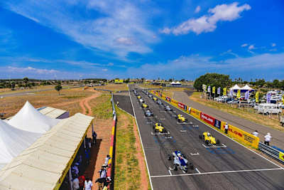 An aerial view of the track