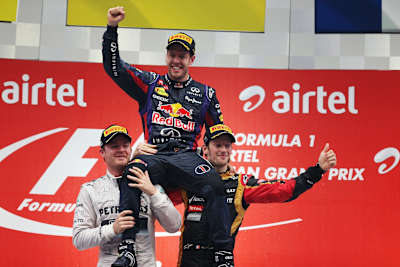 Sebastian Vettel receives plaudits for his big win