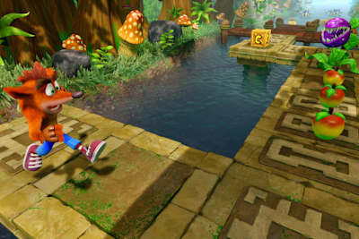 A caccia di frutta A screenshot of Crash Bandicoot from the N. Sane Trilogy