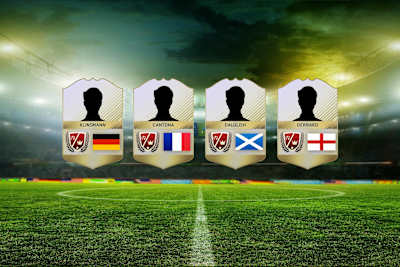 Quatre cartes joueurs qui devraient devenir des Légendes dans le jeu de foot FIFA 18 Ultimate Team.