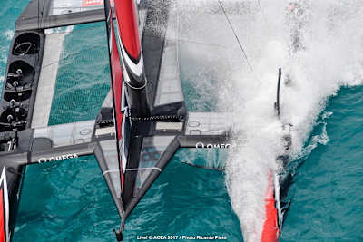 Emirates Team New Zealand buries hull and cyclors