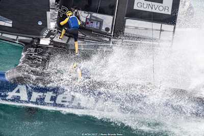 Despite sailing fast, Team Artemis were sailing out of control.