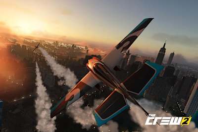 An air race shot in The Crew 2