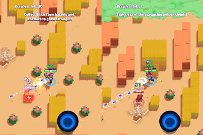A screenshot of Brawl Stars game for IOS devices in action