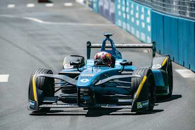 Pierre Gasly durante la Fórmula E en la ciudad de Nueva York.