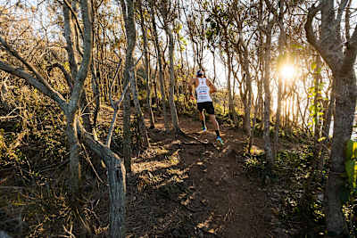 Ironman : Braden Currie préfère l'entrainement course à pied dans les bois.