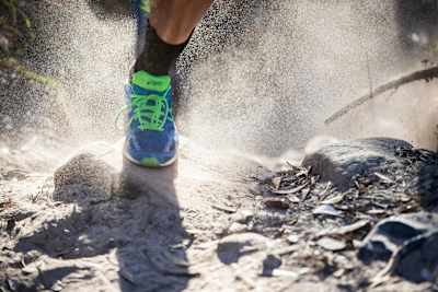 L'entrainement course à pied pour le chаmріоnnаt du mоndе dе trіаthlоn Irоnmаn à Kona, Nawai.