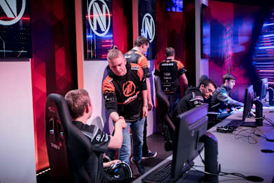 Method celebrate a win at the Gfinity Arena.