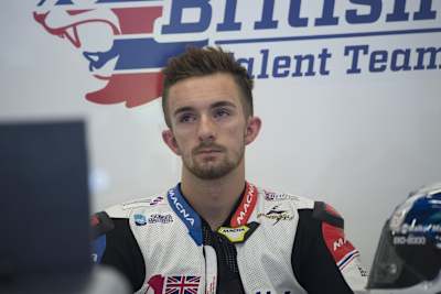 John McPhee durante una prueba del Mundial de Moto3.