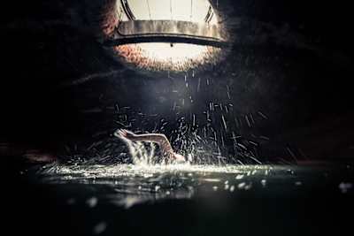A swim in Canal Saint-Martin.