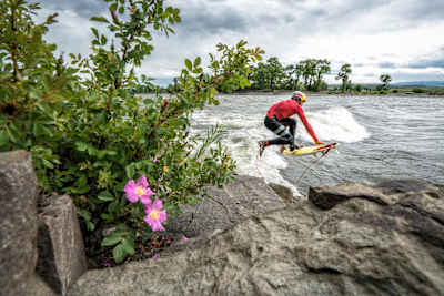 Just a quick hop in from the bank of the Yellowstone is all it takes.