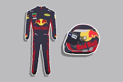As of 2018, this is what Red Bull Racing drivers such as Netherlands' rising star Max Verstappen are kitted out in. Looks good.