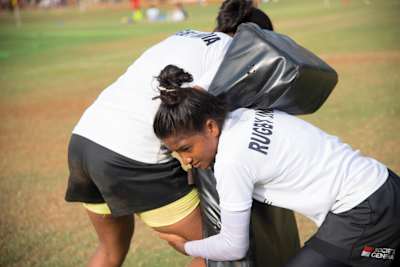 Contact drills help the players prepare for heavy tackles