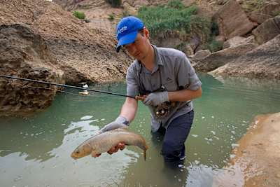 Gerald Penkler with a nice shirbot caught on fly