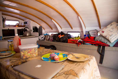 The food on board isn't just randomly selected, it has to "pack smart", so foods that take up little space but have a high-calorie content.