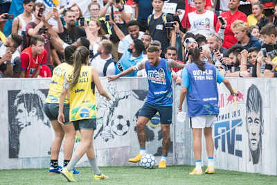 Neymar Jr plays against the female world champions at Neymar Jr's Five 2018